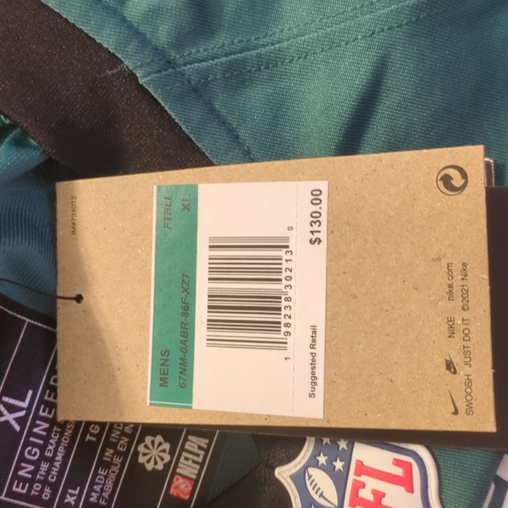Nike NFL Eagles Sanders #26 Teal and Black Men's Jersey Size XL - Picture 8 of 9